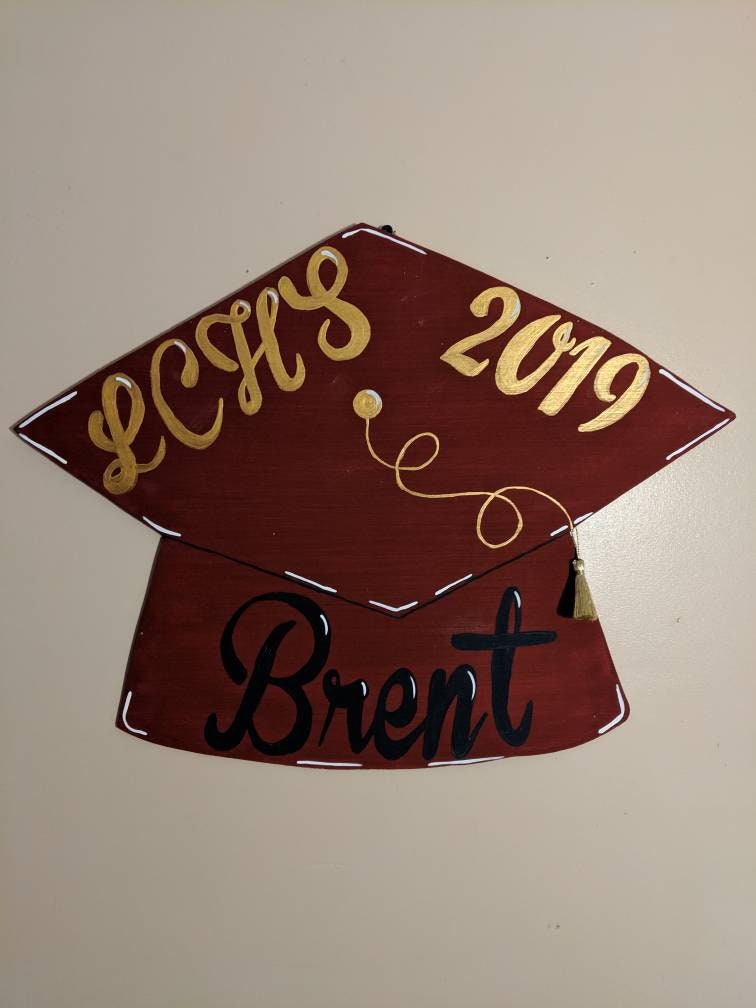 Graduation cap door hanger kindergarten graduation hat sign Etsy