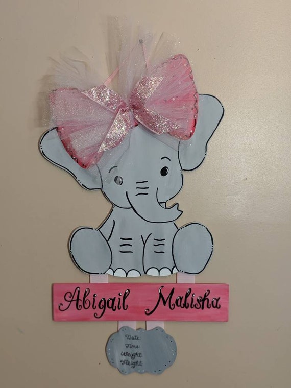 elephant door hanger for baby