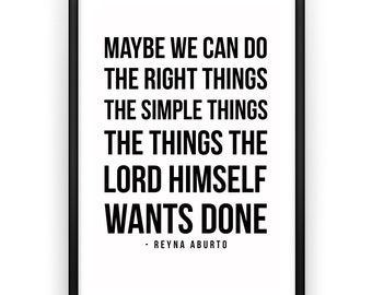 Printable Handout for Ministering Interview or LDS Relief Society Lesson Do The Right Things Simple Things - B&W General Conference Quote