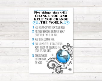 LDS Young Women - Pres Nelson's Challenge for the Youth - quote - LDS Art and LDS Printable; lds yw - Digital Download