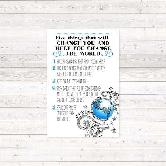 Lds Young Women Quotes Lds Young Women Pres Nelson's Challenge For The Youth | Etsy