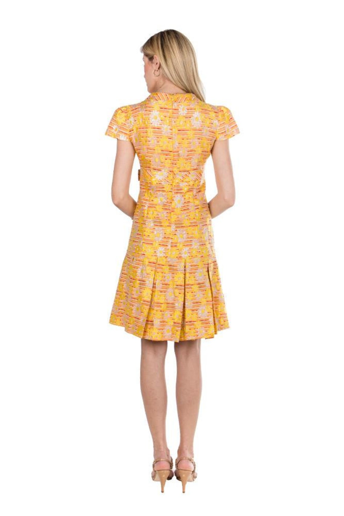 Yellow Orange Flower Dress Etsy