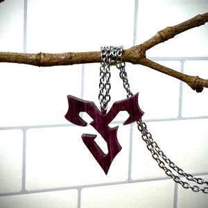 Zanarkand Abes - Purpleheart Necklace - Stainless Steel Hardware