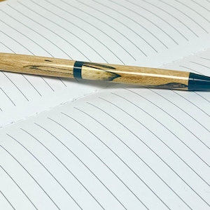 Slim Ballpoint pen - Spalted Maple - Twist Pen - Black