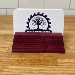 Simple Purple Heart Business Card Holder