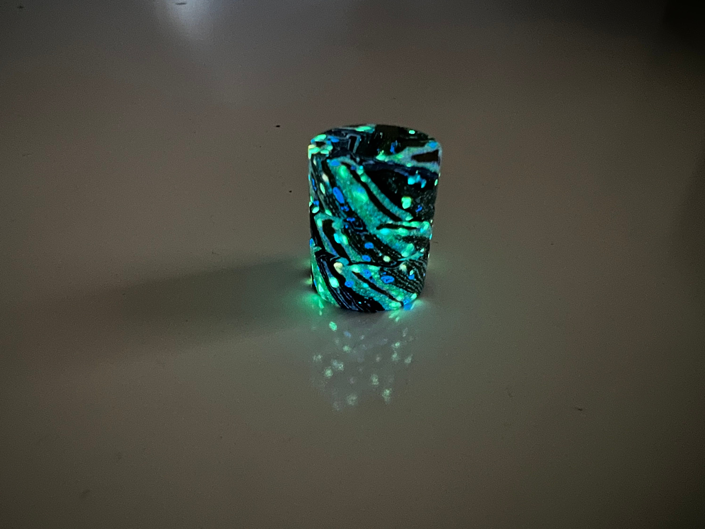 Dark Rings Secret Wood Glow ATOMIC BLACK Glow In The Dark Ring