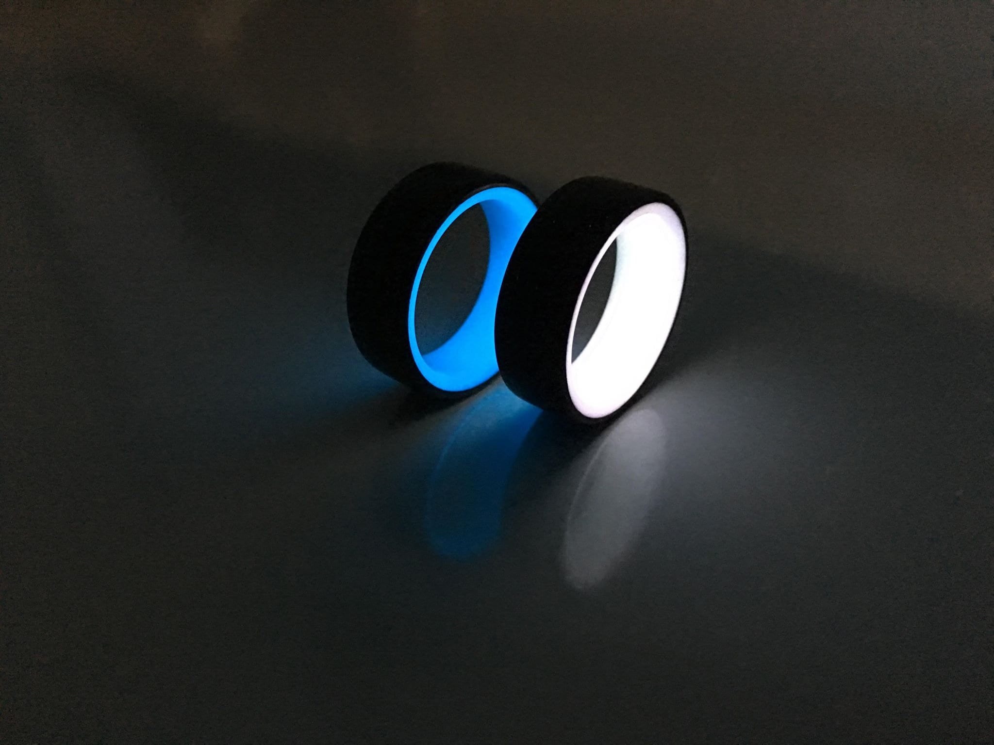 Carbon Fiber Glow Ring Etsy