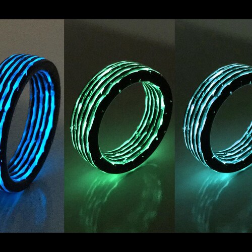 Carbon Fiber Glow Ring Etsy