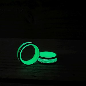 Green Glow In The Dark Carbon Fiber Ring Size 7.5 And 8