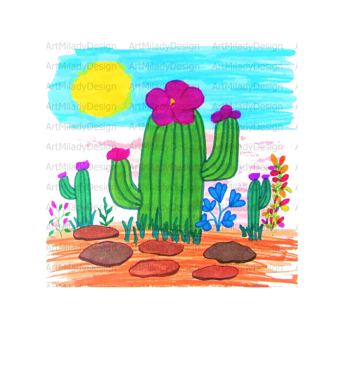 Cactus Western PNG Designs Downloads Cactus Png Cactus Floral | Etsy