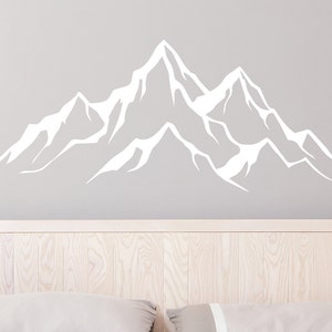 Off The Mountains Decal. Rustic Home Decor. Travel Wall Decal. Adventure Wall Sticker. Mountain Range Wall Decal. Nursery Wall decal R88