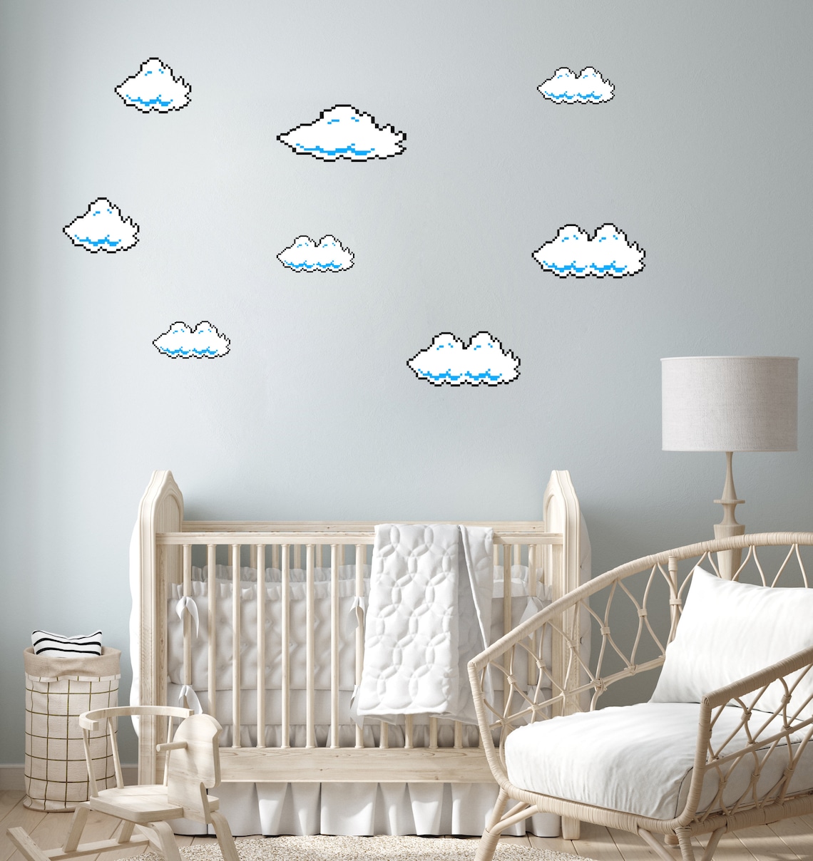 Clouds Wall Decals Super Cloud Wall Decal Set of 8 Cloud Etsy
