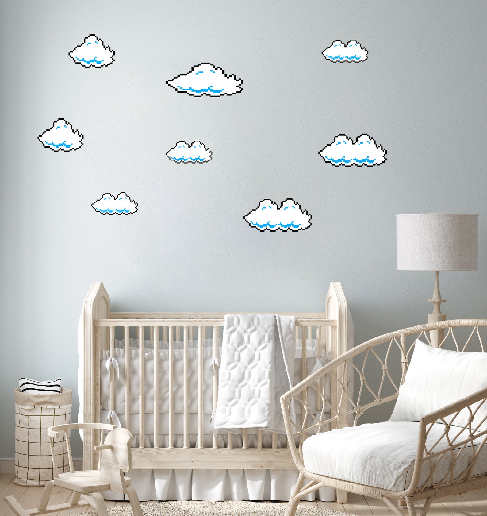 Clouds Wall Decals Super Cloud Wall Decal Set of 8 Cloud Etsy