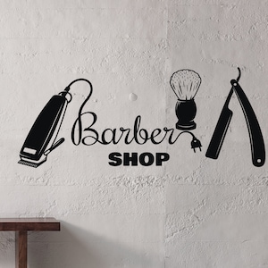 Barbershop Wall Decal. Barber Shop Wall Sign. Man Salon Haircut. Logo Salon Sticker. Beauty Salon Decor. Sweet Hipster. Wall Art Vinyl R27