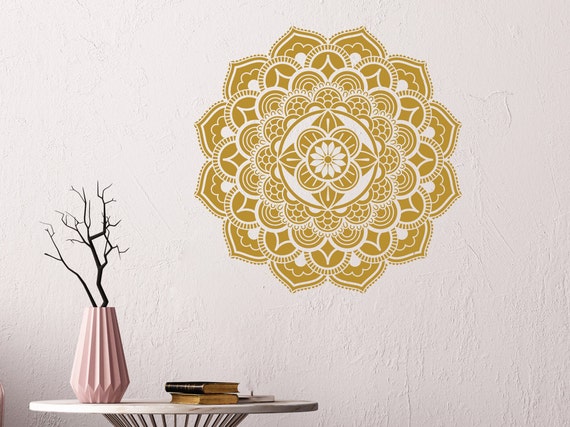 mandala wall decal. boho vinyl sticker. bohemian decor. | etsy