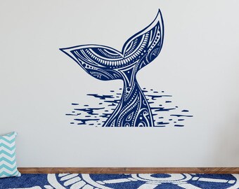 40% Off Nautical Nursery Wall Decals. Whale Tail Decal. Boys Nursery Decals. Kids Room Decor. Whale Vinyl Stisker. Animal Wall Decor R19