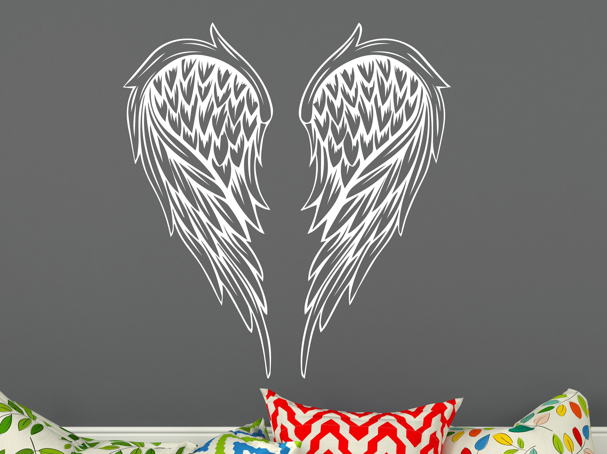 Angel Wings Wall Decal Wings Wall Sticker Nursery Wall Etsy