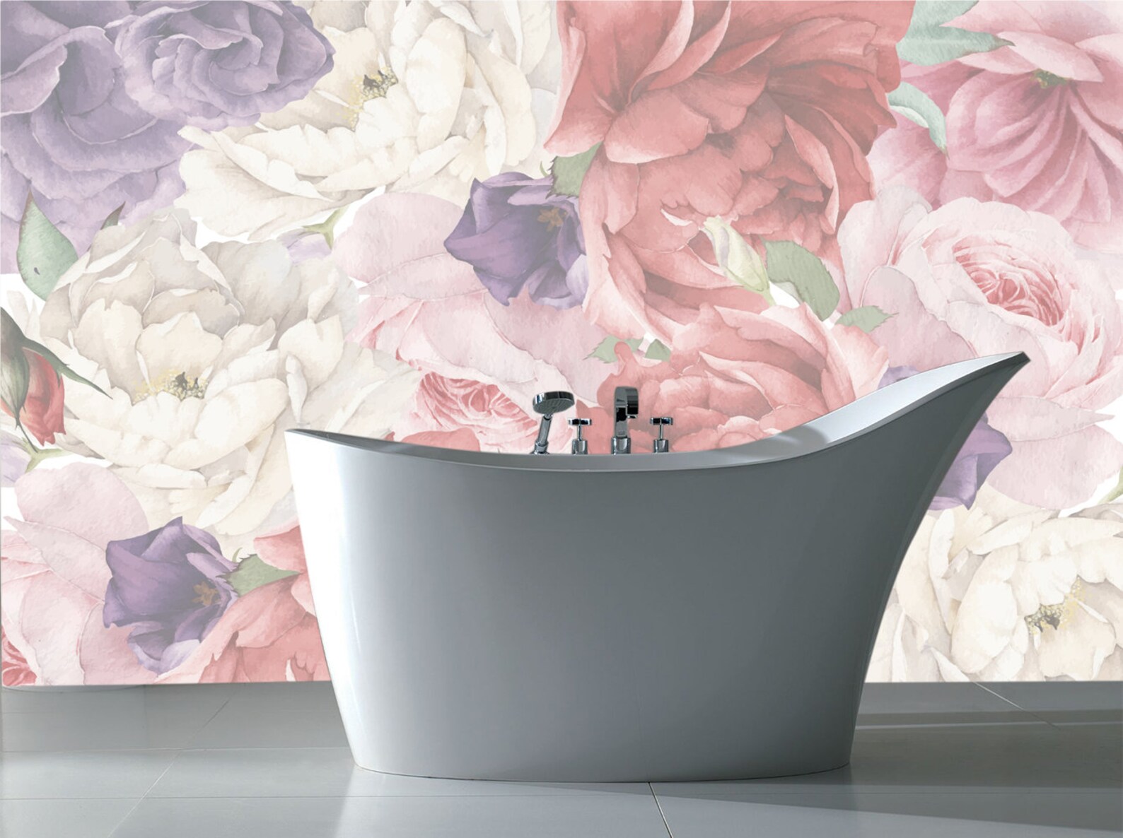 Peony Wallpaper / Peonies Floral Wallpaper / Mixed Floral - Etsy