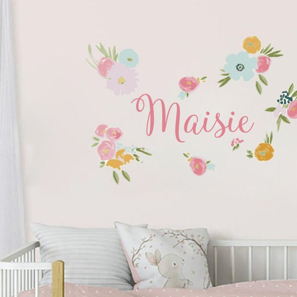 Custom Wall Decal Flower Etsy