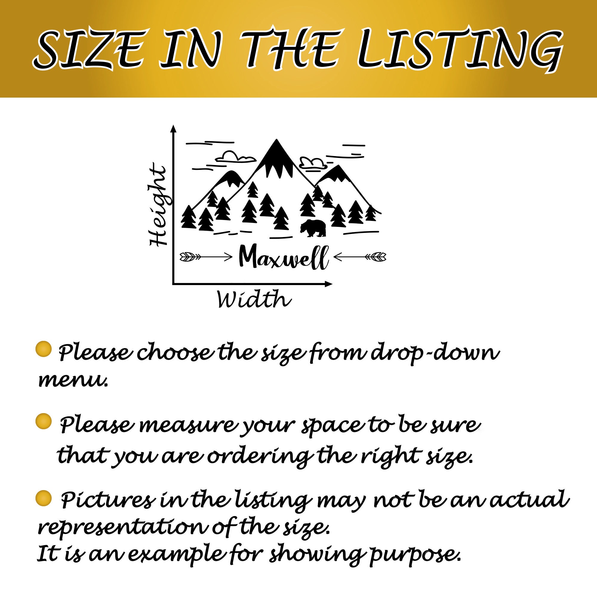 Mountain Nursery Wall Decal Wall Decal Baby Name Rustic Etsy