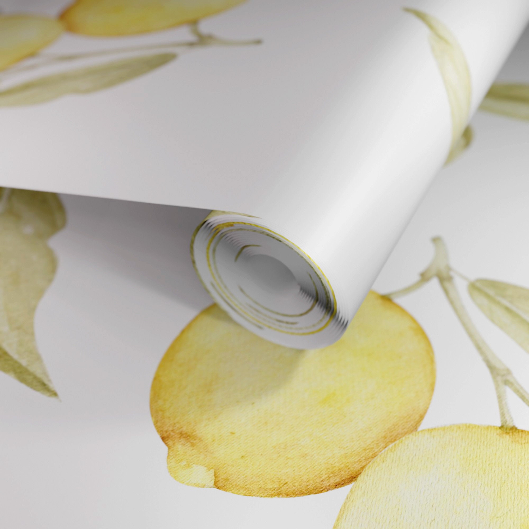 Lemon Wallpaper for Kitchen Wall Peel and Stick, Yellow Fruit Wall Art ...