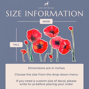 Poppy Anemone Flowers Wall Sticker, Girls Nursery Decor, Nursery Decal for Home Decor, Flower Wall Decal, Watercolor Floral Sticker image 4