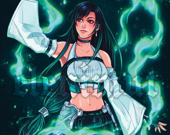 Tifa Black Mage 8.5x11 Print