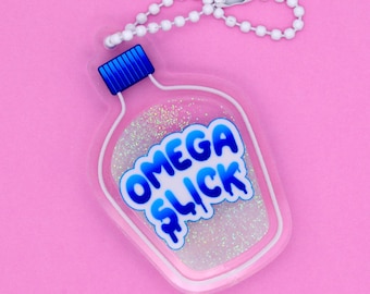 Omega Slick -  Liquid Quicksand 2.5in Acrylic Charm Keychain