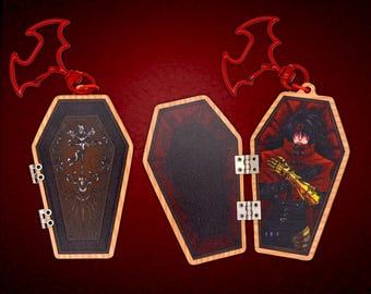 Vincent Coffin 3in Hinged Wooden Keychain