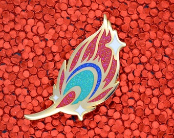 Phoenix Down Glitter Enamel Pin