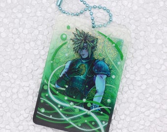 Lifestream Cloud- Glow In The Dark Liquid Quicksand 3in Acrylic Charm Keychain