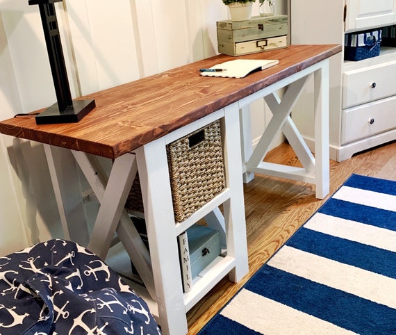 Rustic farmhouse desk deals