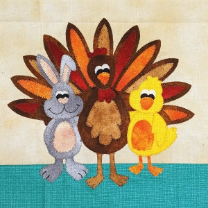 We are Family Quilt Block Pattern _ Digital Download 12 inch Thanksgiving Quilt Block from Block Mania Series image 3