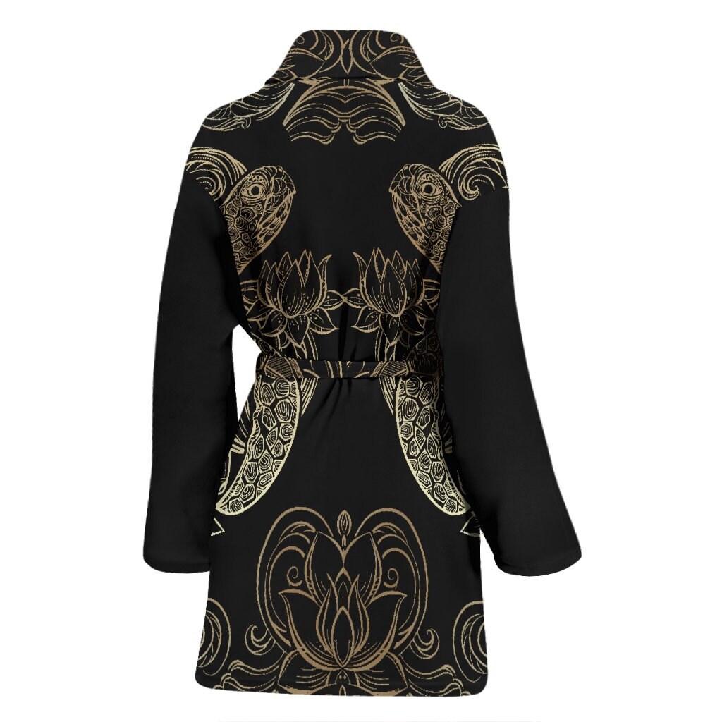 Unique Golden Sea Turtle Lover Bathrobe, Turtle Men and Women Bath Robe ...