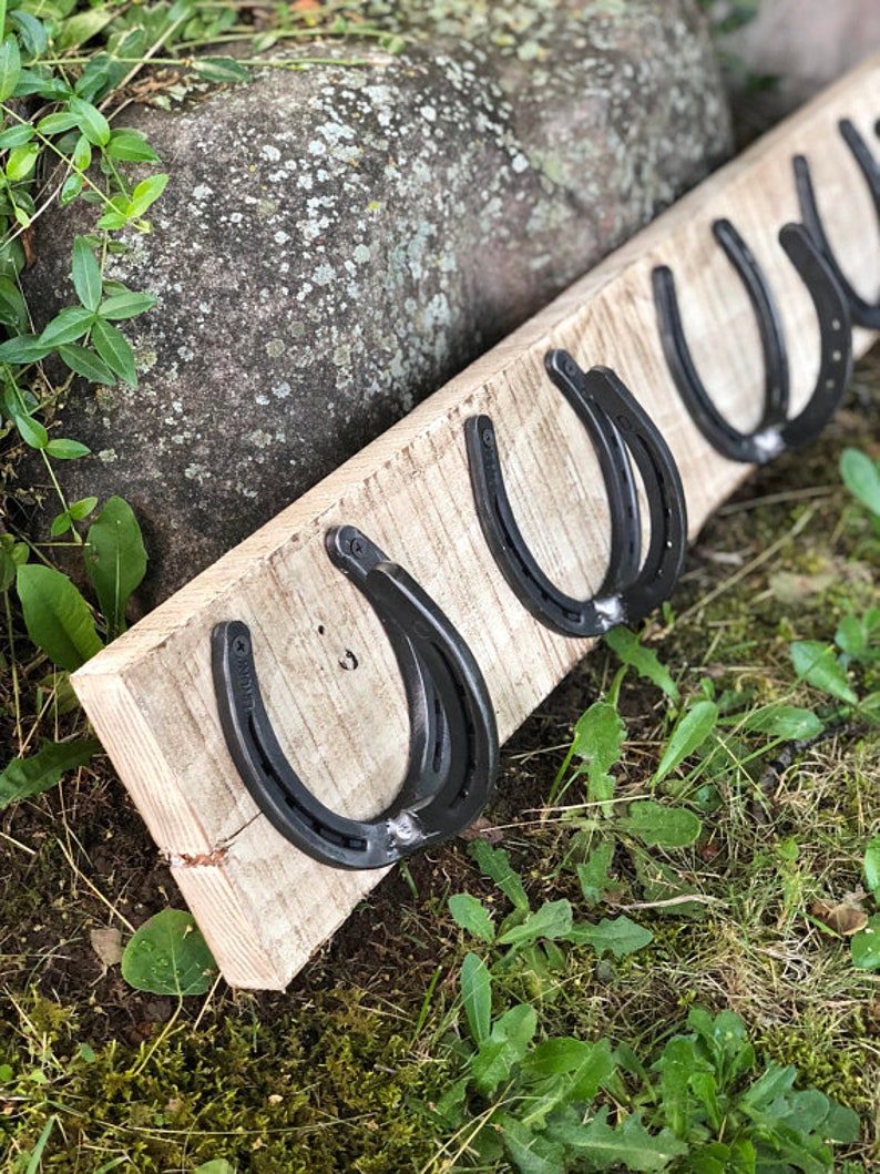 Rustic Horseshoe Coat and Hat Rack Hand Crafted Hand Etsy