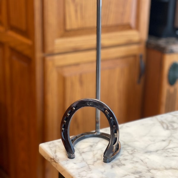 Horseshoe Paper Towel Holder | Rustic Kitchen Decor | Paper Towel | Kitchen Storage | Horseshoe Art | Lone Ridge Trading