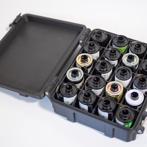 Rugged Film Case with hinged lid - For 35mm Film - Holds 20 rolls!