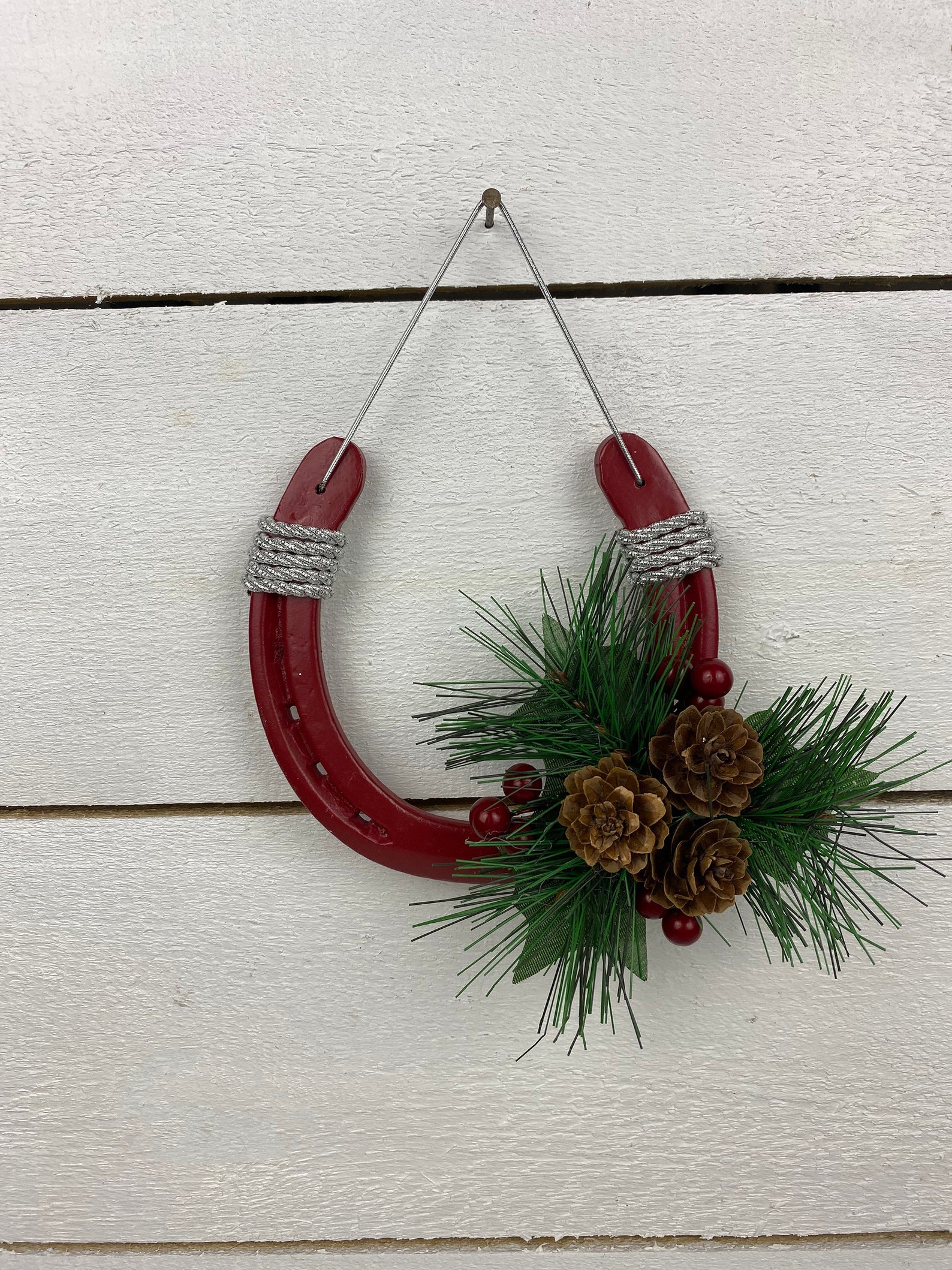 Horseshoe Ornament Rustic Christmas Decor Holiday Tree Etsy