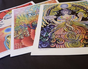 3 Pack of  Psychedelic Paper Prints