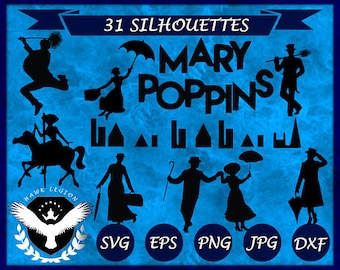 31 Mary Poppins Silhouette | Mary Poppins SVG | Mary Poppins Clipart | Mary Poppins Vector | Mary Poppins Printable | Circuit