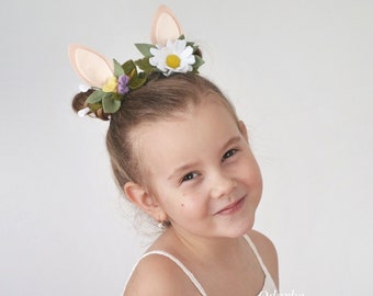 Vilt Bunny Oren Haar Clips, Vilt Bloem Bunny Oren, Konijnenoren, Baby Bunny Oren, Vilt Pasen Haar Clip