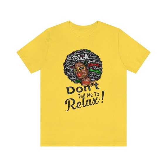 T-Shirt Manches Longues Noir 'Don't Tell Me To Relax' Taille S - Hanes