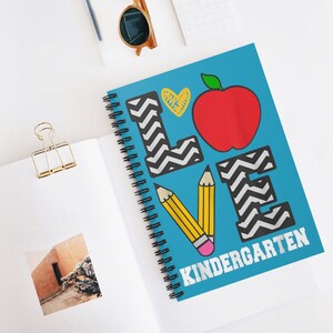 Love Kindergarten Journal, Kindergarten Teacher Notebook, Kindergarten Teacher Journal, Kindergarten Teacher Gift, Personalize Noteb