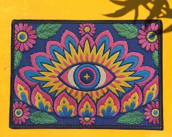 Maximalist Evil Eye Doormat, Funky Dopamine Decor Entryway Rug, Eclectic Housewarming Gift For Alternative Friend
