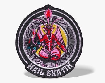 Hail Skating Roller Skate Iron On Patch, Hail Skatin' Patch, Roller Skate Accessories, Roller Skate Gift for Her, Quad Skate Accessories