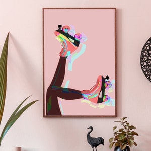 Roller Skate Art Print: Derby Girl Gift, Audacity on Wheels