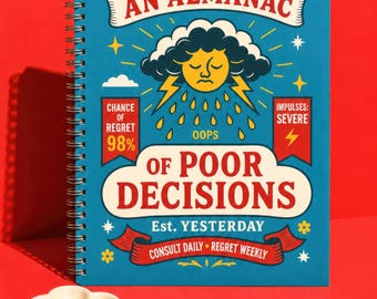 Funny Undated Planner, ADHD Friendly Weekly Agenda, Sarcastic Desk Calendar, Humorous Hardcover Organizer Book, Quirky Adulting Gift