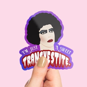 Dr. Frank N. Furter Holographic Vinyl Sticker, Rocky Horror Picture Show,  Hydroflask Glitter Sticker,  Laptop Decal, Stocking Stuffer