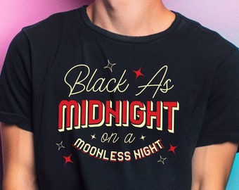 Twin Peaks Inspired Tee: Black as Midnight, Soft Cotton Unisex T-Shirt