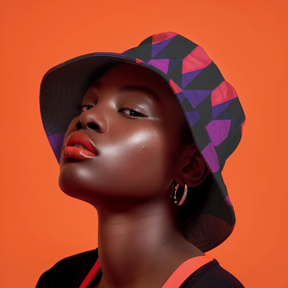 リバーシブル レイブ バケットハット：トリッピーなグリッチと